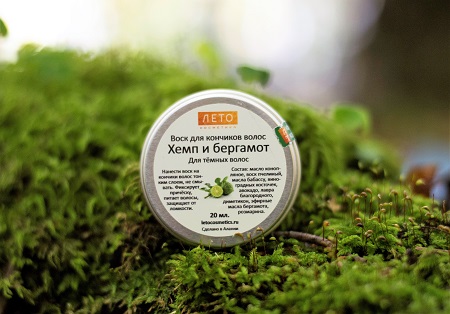 Hair  wax "Hemp and bergamot"