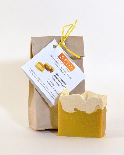 Soap "Goat 's milk, sea buckthorn and honey"