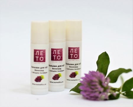 For face Lip balm "Grapes" 